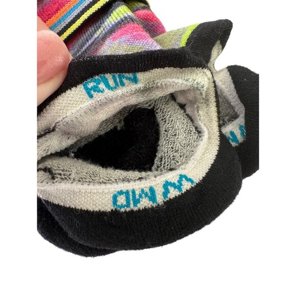 2- Smartwool Run Size Medium Targeted Cushion Brushed Print Low Ankle Socks Powe - Picture 6 of 8